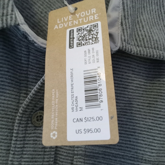 NWT Eddie Baur Warm/Soft Gray Long Sleeve Button Down - Picture 6 of 8